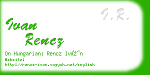 ivan rencz business card
